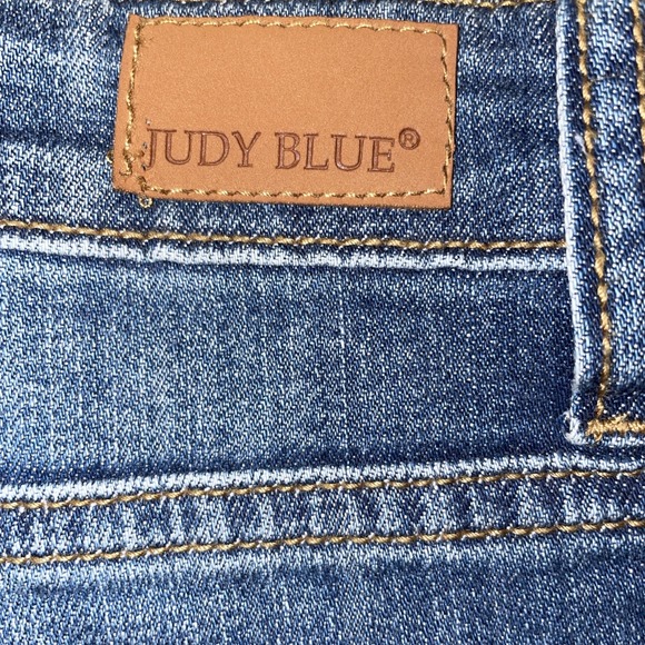 Judy Blue JB8281MD Mid Rise Skinny Jeans Boyfriend Womens 7/28 Dark Wash Stretch - Picture 2 of 10